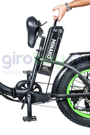 Электровелосипед Minako F11 Pro (Салатовый обод)