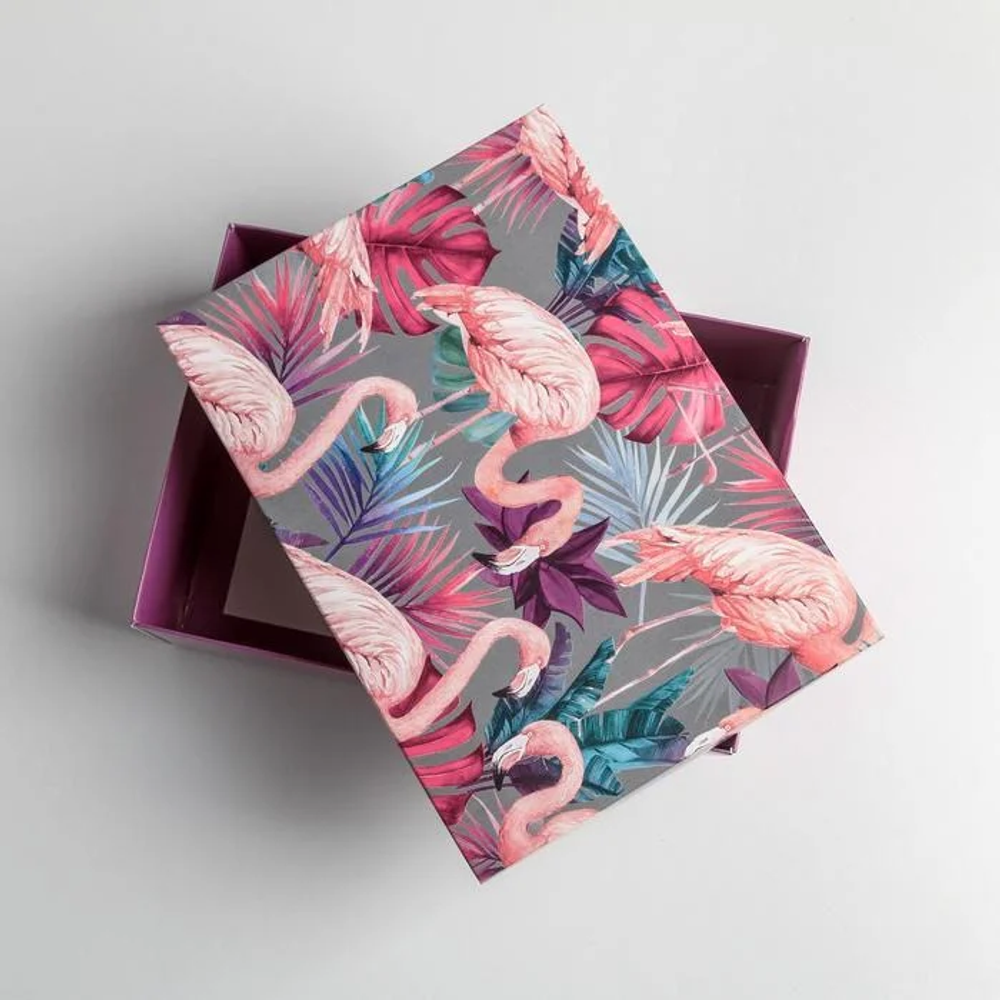 Коробка складная «Фламинго», 21 × 15 × 7 см