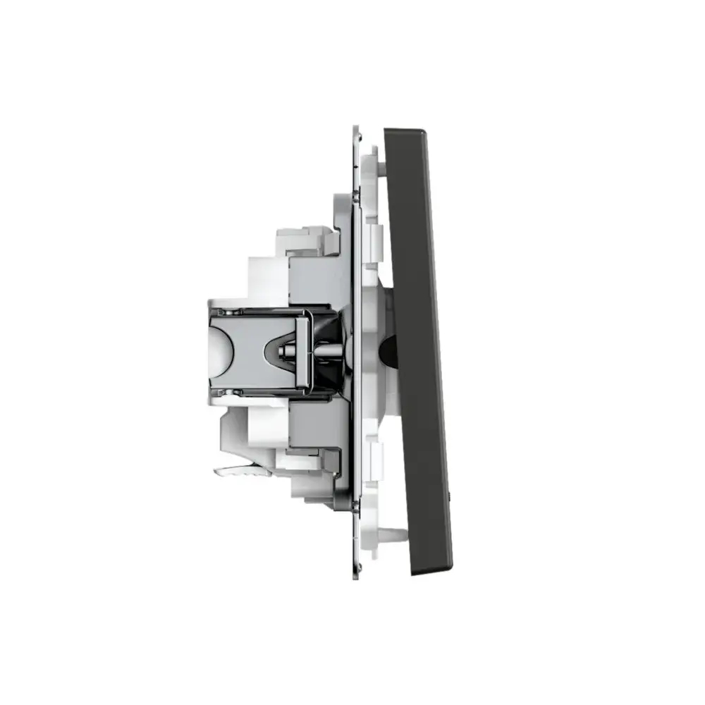 ARTGALLERY 1-клавишный ВЫКЛЮЧАТЕЛЬ с подсветкой, 10АХ, механизм, быстрозажим. клем., БАЗАЛЬТ