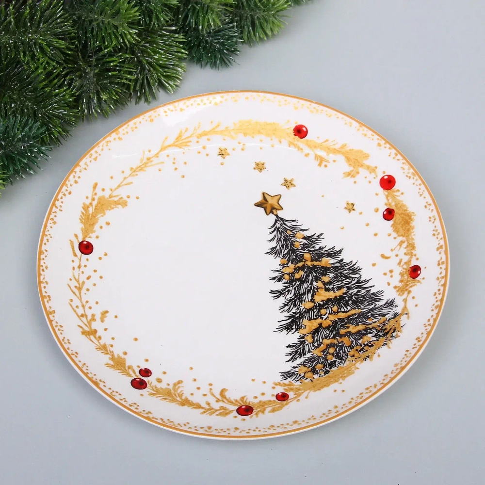 Тарелка керамическая «Новогодний шик» 25см