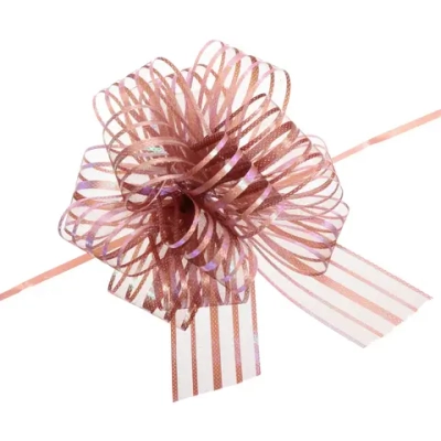 Бант для оформления подарка «Сияние» 5 см, d=15 см, Шоколад