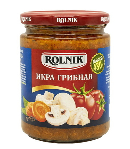 Икра грибная 430г. Рольник