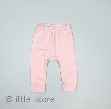 Штанишки хлопковые, Горошки на розовом жемчуге