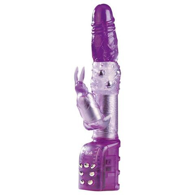 Фиолетовый вибратор Jack The Rabbit Pearl Purple - 26 см.