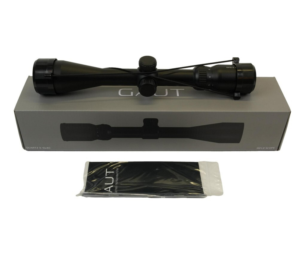 Оптический прицел Gaut Quartz 3-9x40, сетка 3 (Mil-Dot) нить, без подсветки