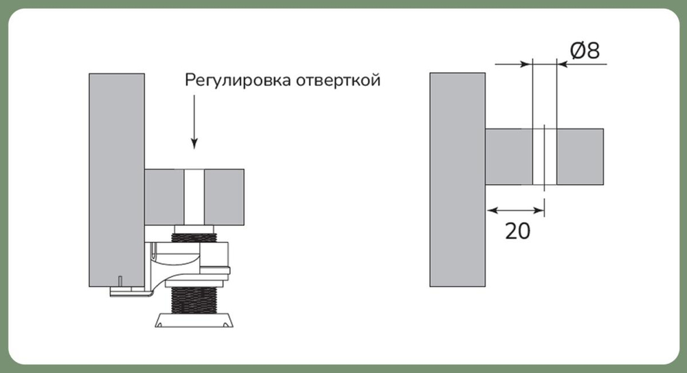 Опора регулируемая с шипами, регулировка 25 мм — купить в Якутске | Все для мебели