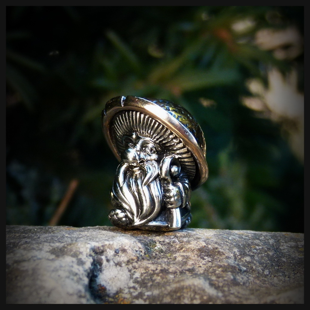 Бусина "Дух леса" для темляков или браслетов , биметалл