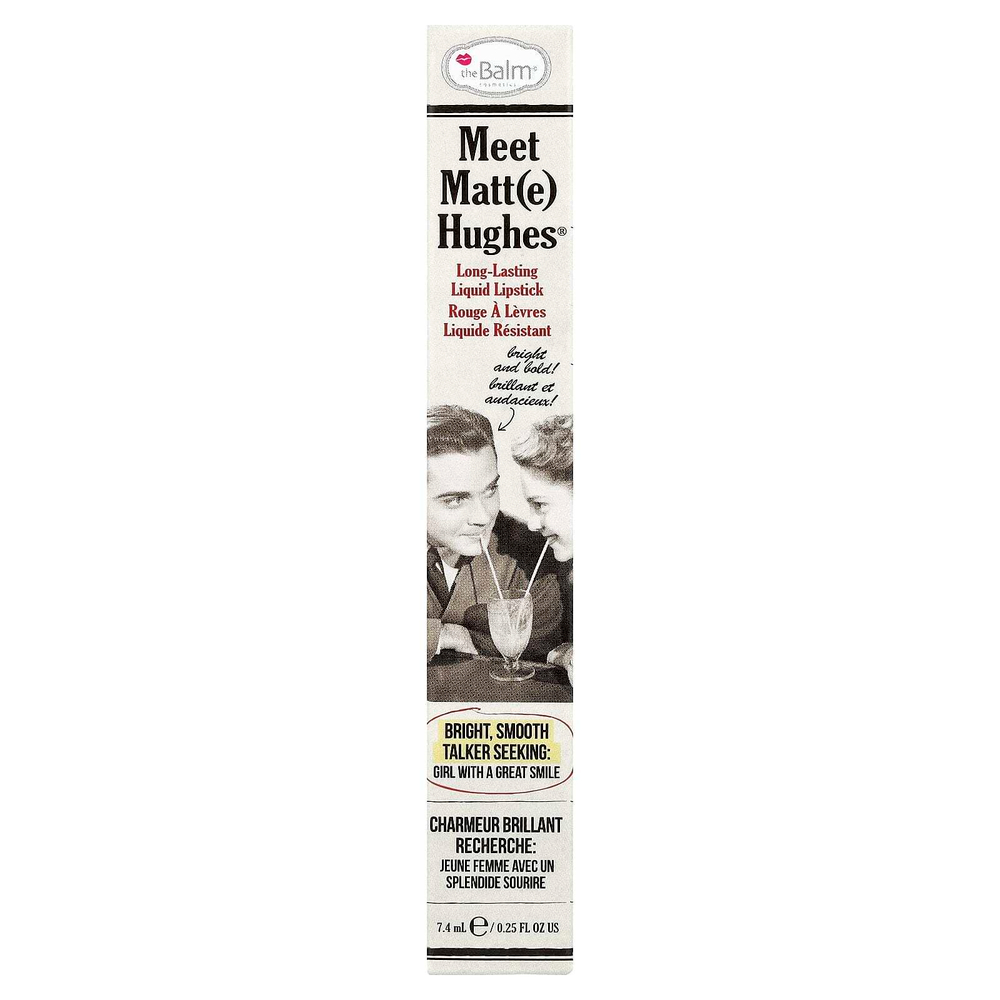 theBalm Cosmetics, Meet Matt (e) Hughes®, жидкая губная помада длительного действия, Sincere, 7,4 мл (0,25 жидк. Унции)