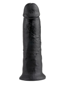 Чёрный фаллос-гигант 10  Cock - 25,4 см.