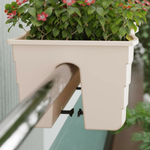 Кашпо на перила 585*280*200мм большое (бежевый)