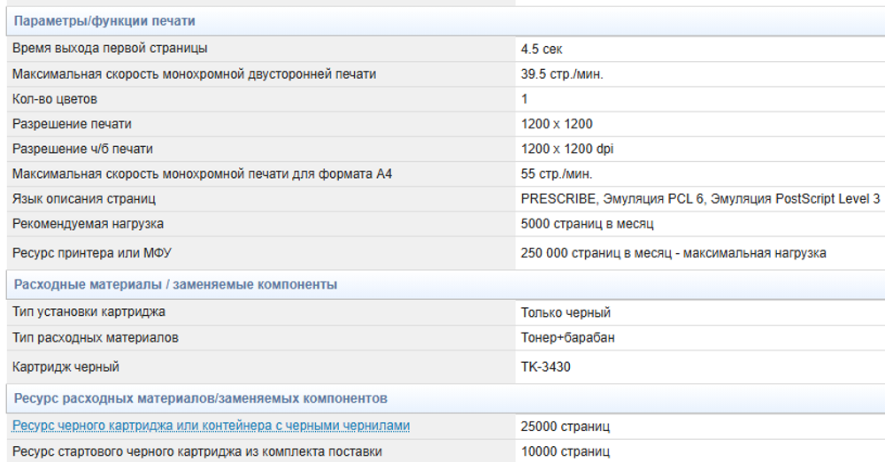 Принтер Kyocera Ecosys PA5500x (A4, 55 стр/мин, 512Mb, LCD, USB2.0, сетевой, двусторонняя печать)