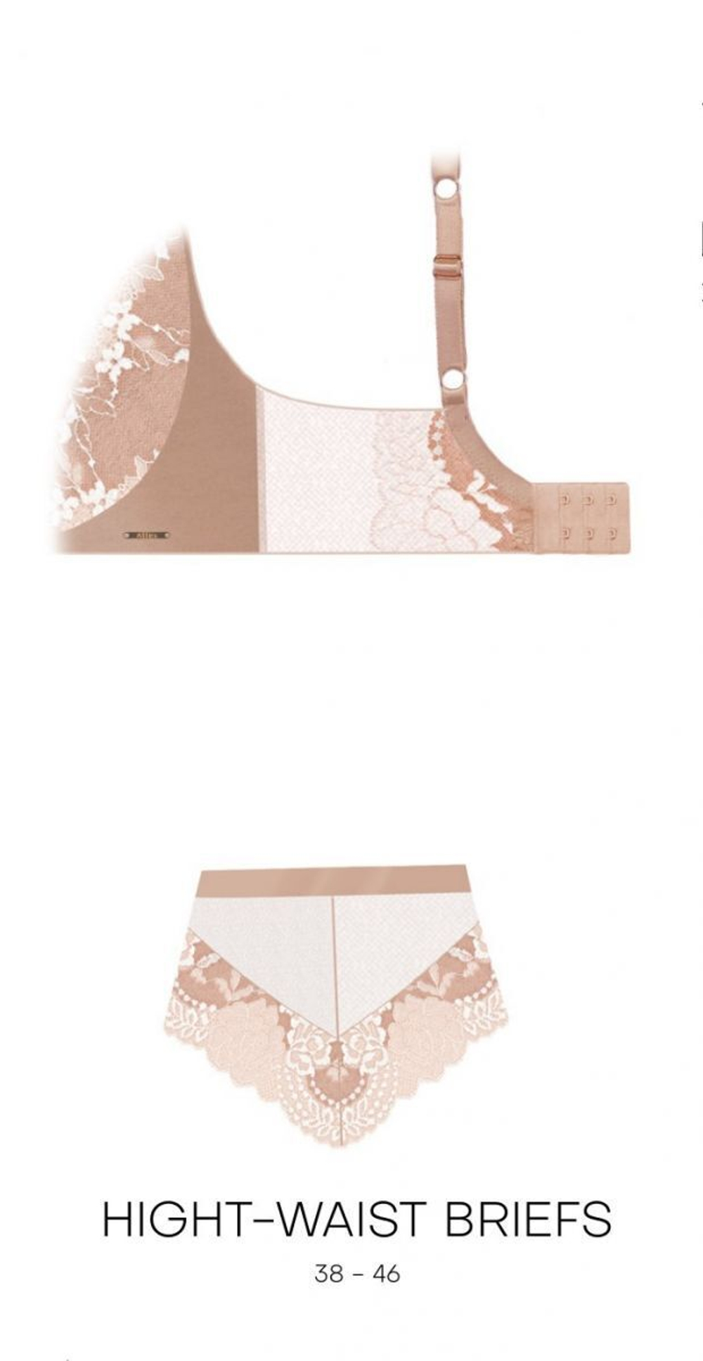 Бюстгальтер-бралетт на косточках Lava Dorata (Размер: 100D) (Цвет: телесный)