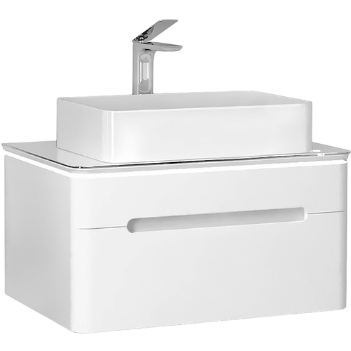 Тумба с раковиной Jorno Shine 75 см Shi.01.75/P/W белая