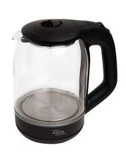 Чайник электрический Oasis K-9GB 2200Вт 1,8л стекло, черный