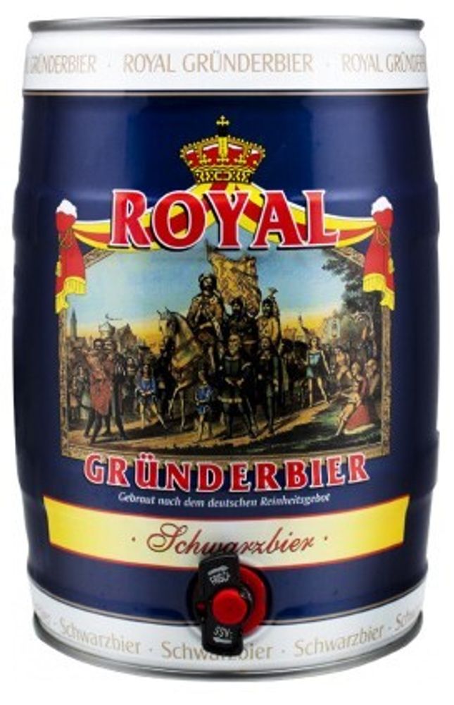 Пиво Royal Grunderbier Schwarzbier 5л - ж/б (1 шт)