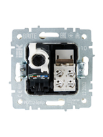 BRITE Розетка двойная RJ11+RJ45 кат.5E РК/Т12-БрКр бежевый IEK