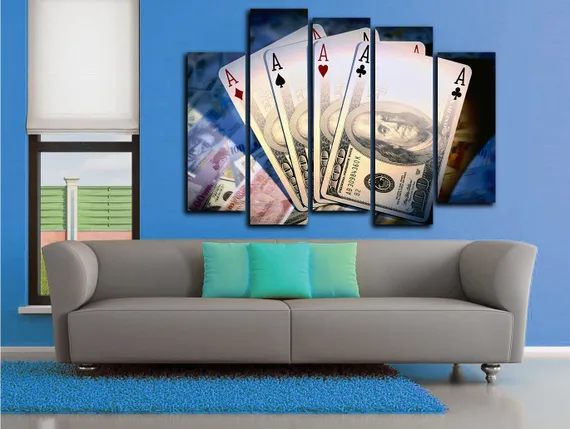 Модульная картина "Четыре туза"