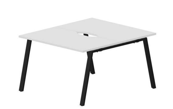 Составной стол Arena на 2 рабочих места 1180х1366х750мм (2 эргономичных выреза)