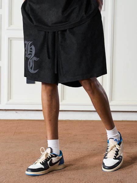Шорты HARSHandCRUEL "HC" Velour Shorts