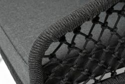 "Канны" лаунж-зона 4-местная из роупа узелкового плетения, каркас алюминий, роуп темно-серый