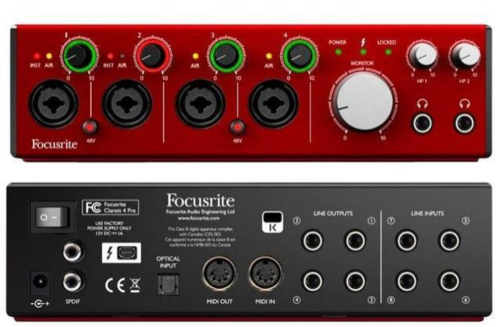 FOCUSRITE Clarett 4Pre USB интерфейс, 18 входов/8 выходов