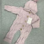 Комбинезон вязаный капюшон с помпоном "АйШах"  (Размер: 24)