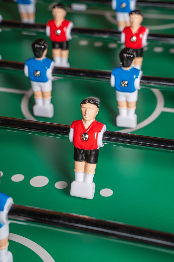 Игровой стол - футбол &quot;PlayOff&quot; (140х73х88см) коричнево-серый