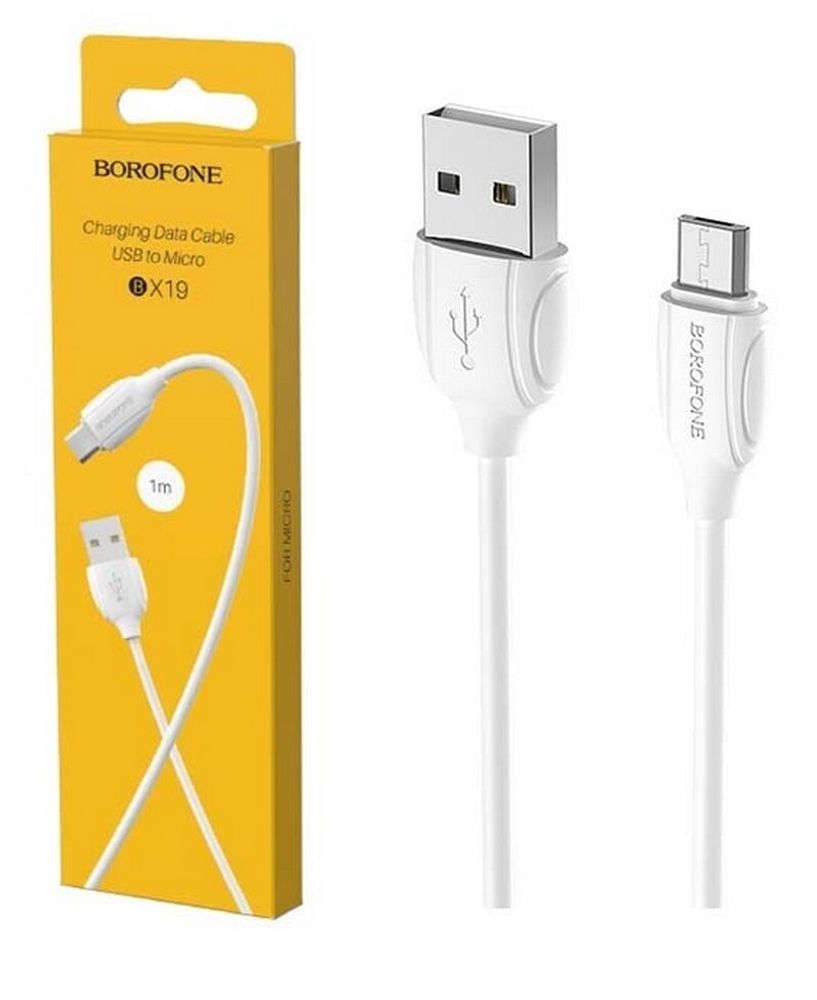 Кабель USB - Micro BOROFONE BX19 (белый) 1м