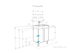 Тумба под раковину Aquaton Кантри 60 белый, дуб верона 1A257401AHB20