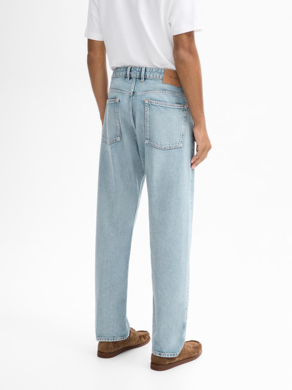 Massimo Dutti Плотные джинсы прямого кроя, индиго