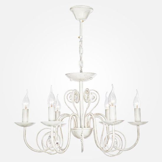 60018/6 / подвесной светильник /   белый с золотом