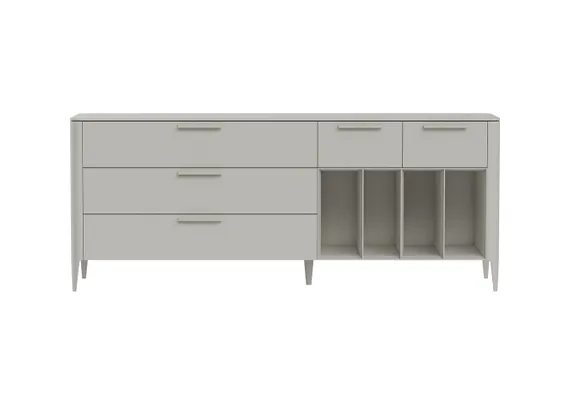 Тумба Type 5 ящиков 4 полки ширина 200 см (серо-бежевый)