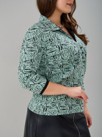 Блузка БЛ-015/шалфей-зебра