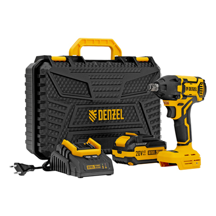 Гайковерт ударный аккумуляторный бесщет. CIWH-BL-20-350, Li-Ion, 20 В// Denzel