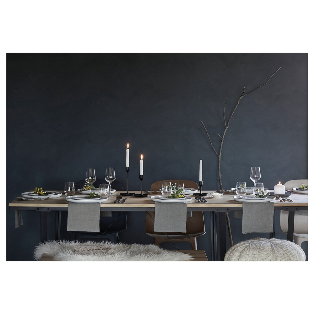IKEA JUBLA  (ИКЕА ЙУБЛА)  -  Свеча без аромата для канделябра, белая, 19 см