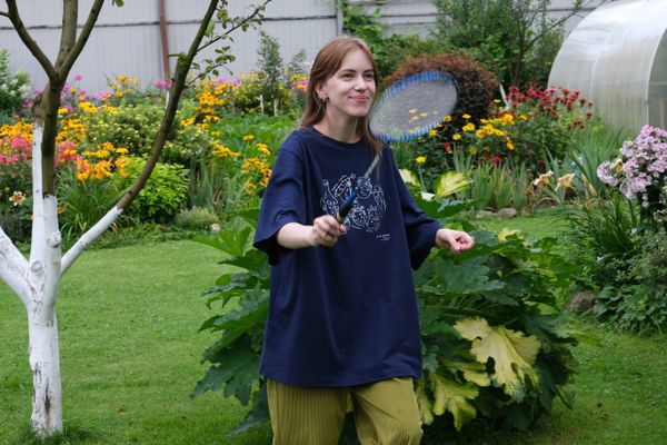 Футболка Огородная банда темно-синий - фото 4