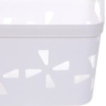 Корзина для хранения «БРУТТИ», цвет дымчатый белый, 21*15*14см (лейбл)