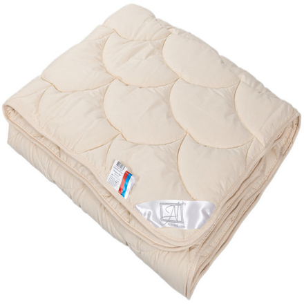 Одеяло "АВТ. SHEEP-LIGHT" лёгкое, плотность 200 г/м2, цвет бежевый, поплин (100% хлопок), Россия.