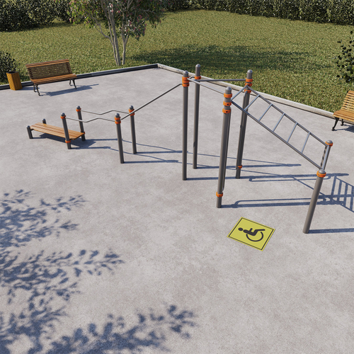 Спортивный комплекс, адаптированный для инвалидов-колясочников СВС-133-М