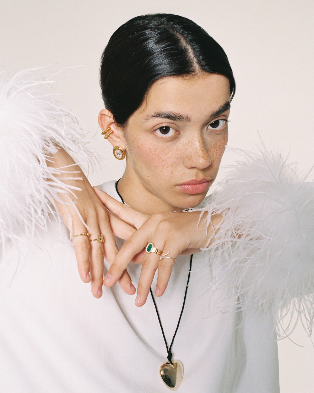 Подвеска металлическое сердце, золото