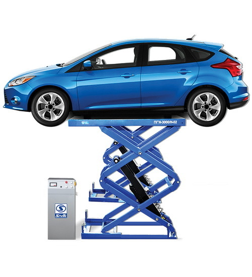 Подъёмник ножничный (встраиваемый в пол) ПГН-3000/Н-02