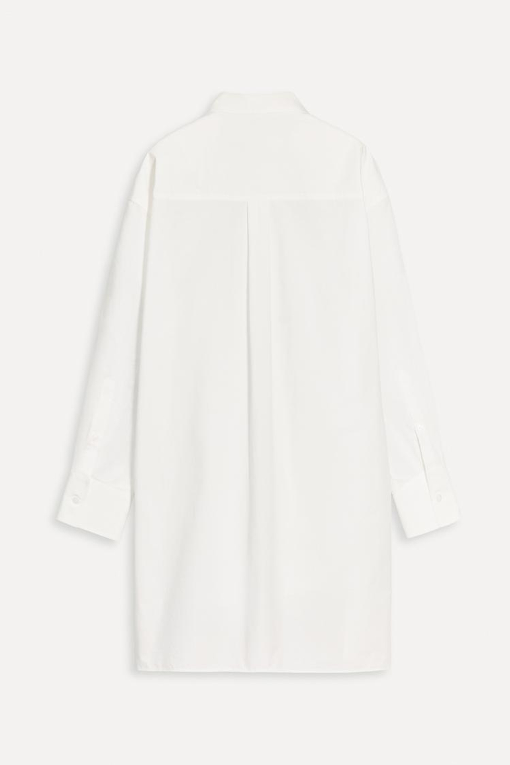 ZARA УДЛИНЕННАЯ РУБАШКА ИЗ ПОПЛИНА — 50TH ANNIVERSARY, БЕЛЫЙ