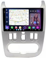 Магнитола для Renault Logan/Sandero 1 2009-2014 - FarCar GX752M монитор 9.5" 2K QLED на Android 14, TS20, 6+128Гб, CarPlay, 4G SIM-слот