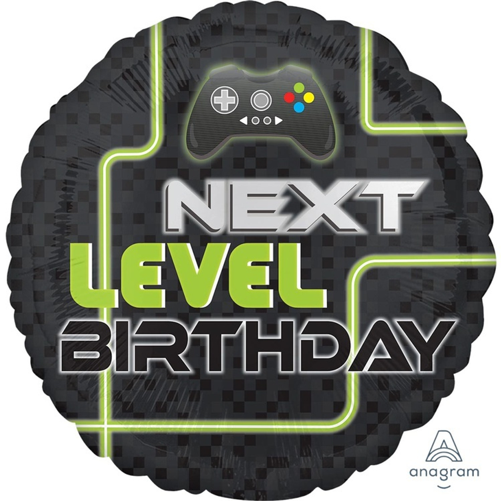 Фольгированная фигура, круг, HB NEXT LEVEL Джойстик игровой S40,18"/46СМ