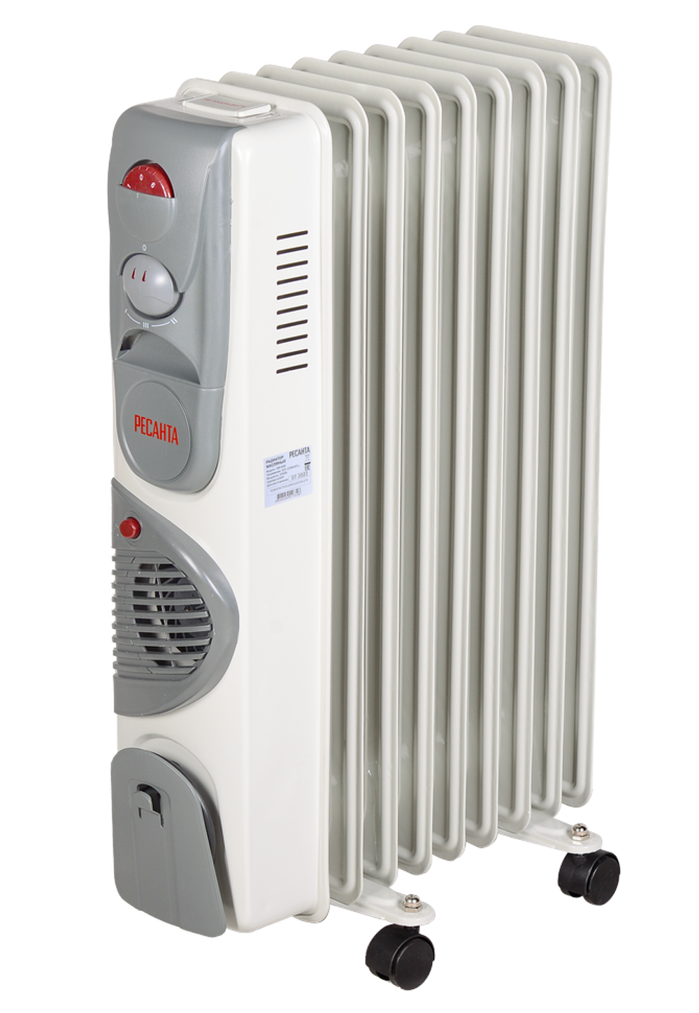 Масляный радиатор РЕСАНТА ОМ-9НВ с вентилятором