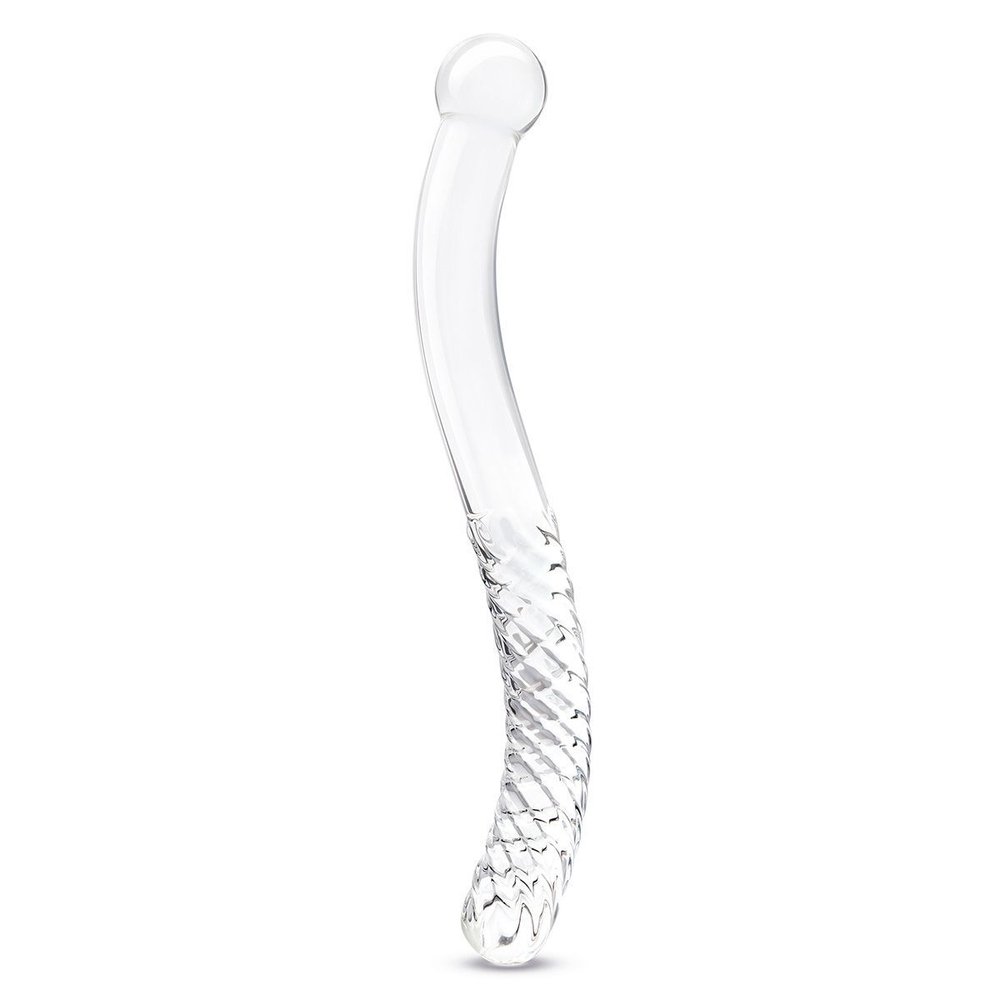Стеклянный фаллоимитатор 11’’ Glass Pelvic Wand Double Ended - 28 см.