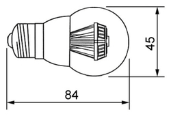 Лампа светодиодная 3W R45 E27 - цвет в ассортименте