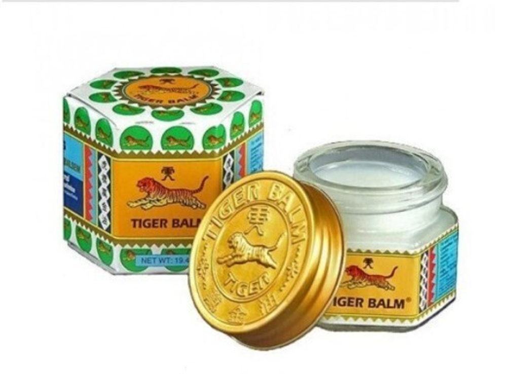 Tiger Balm. Тайский тигровый бальзам для тела белый 10г, 2 шт