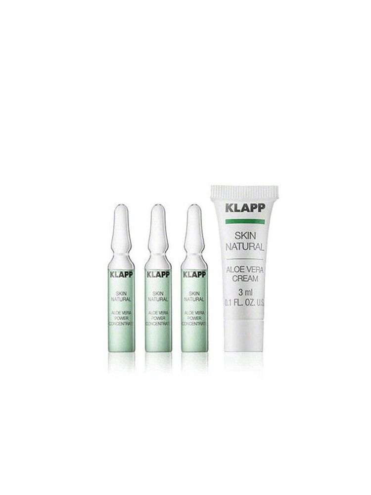 Антивозрастной уход KLAPP Skin Natural Power Concentrate + Aloe Vera Cream (3 x 2 ml + 3 ml)