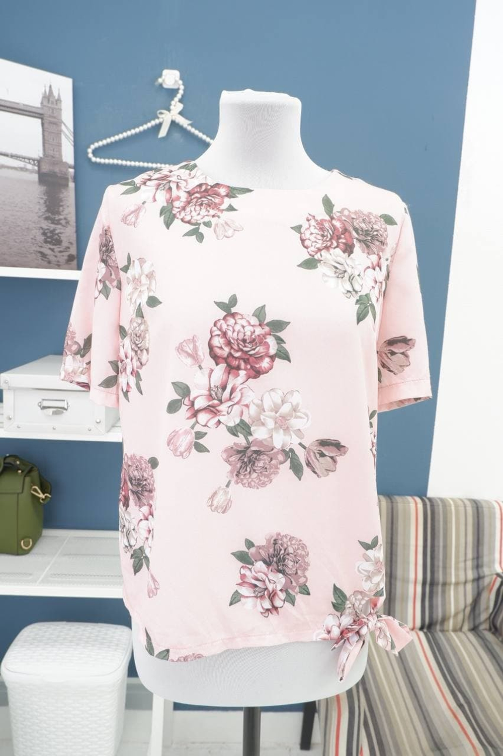 Блузка Deniza розовая с цветами 46 размер, новая